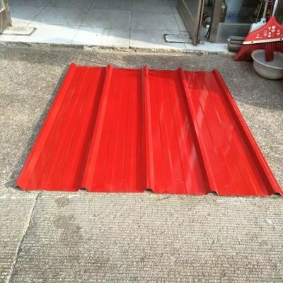 Z275-Z600 রঙিন প্রলিপ্ত ছাদ শীট 0.3--1.0 মিমি লাল ঢেউতোলা ছাদ প্যানেল