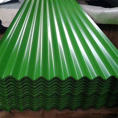 PE 30-275g/M2 সবুজ ধাতু ছাদের প্যানেল RAL 9012 রঙিন ঢেউতোলা ধাতব শীট