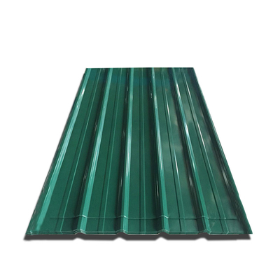 PE 30-275g/M2 সবুজ ধাতু ছাদের প্যানেল RAL 9012 রঙিন ঢেউতোলা ধাতব শীট