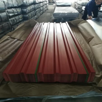 SGHC নীল ধাতু শীট PPGI ঢেউতোলা ধাতু ছাদ টালি