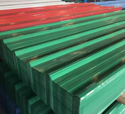 SGCC রেড মেটাল রুফিং শীট BSI ISO 14001 কালার কোটেড স্টিল শীট