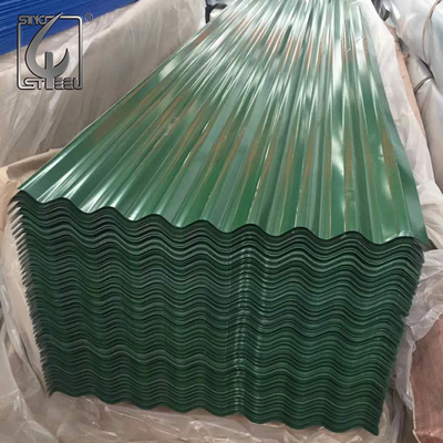 SGCC প্রিপেইন্ট করা ছাদের শীট DX51D ঢেউতোলা ইস্পাত ছাদ 3-8 টন