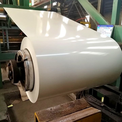 ASTM A792 Dx51d PE লেপ প্রাইম PPGI PPGL ব্রাজিল Ral9003 ফিল্মের সাথে প্রিপেইন্ট করা গ্যালভালুম স্টিল কয়েল